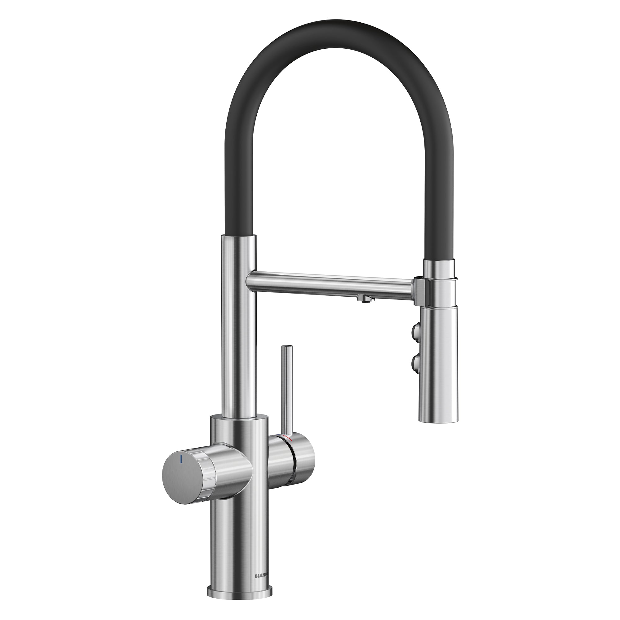 Blanco - 442991 - Catris Flexo Filter-Ready Semi-Pro Pull-Down Dual-Spray Kitchen Faucet - PVD Steel