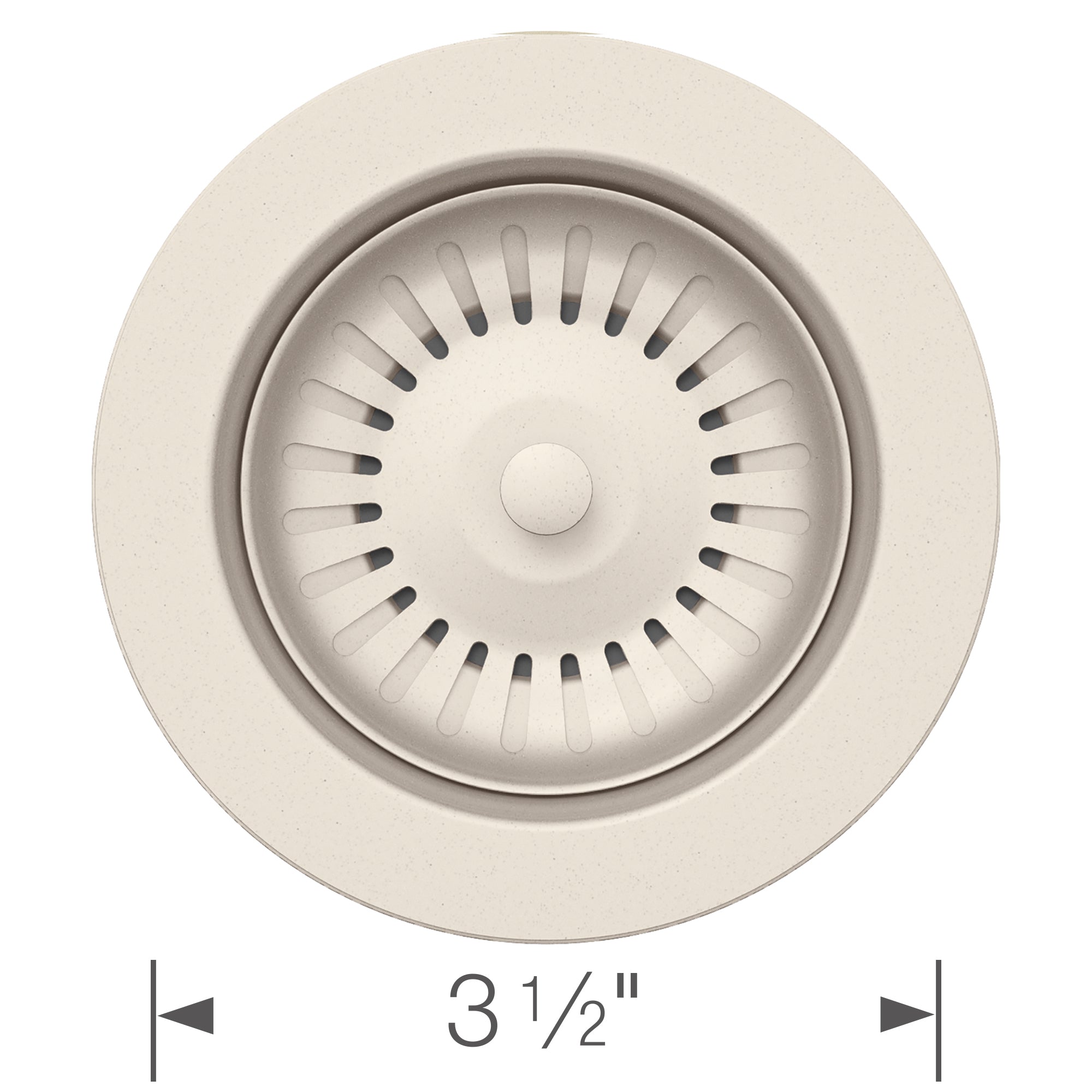 Blanco - 203443 - Color-Coordinated Metal Disposal Flange - Soft White - Dimension Shot