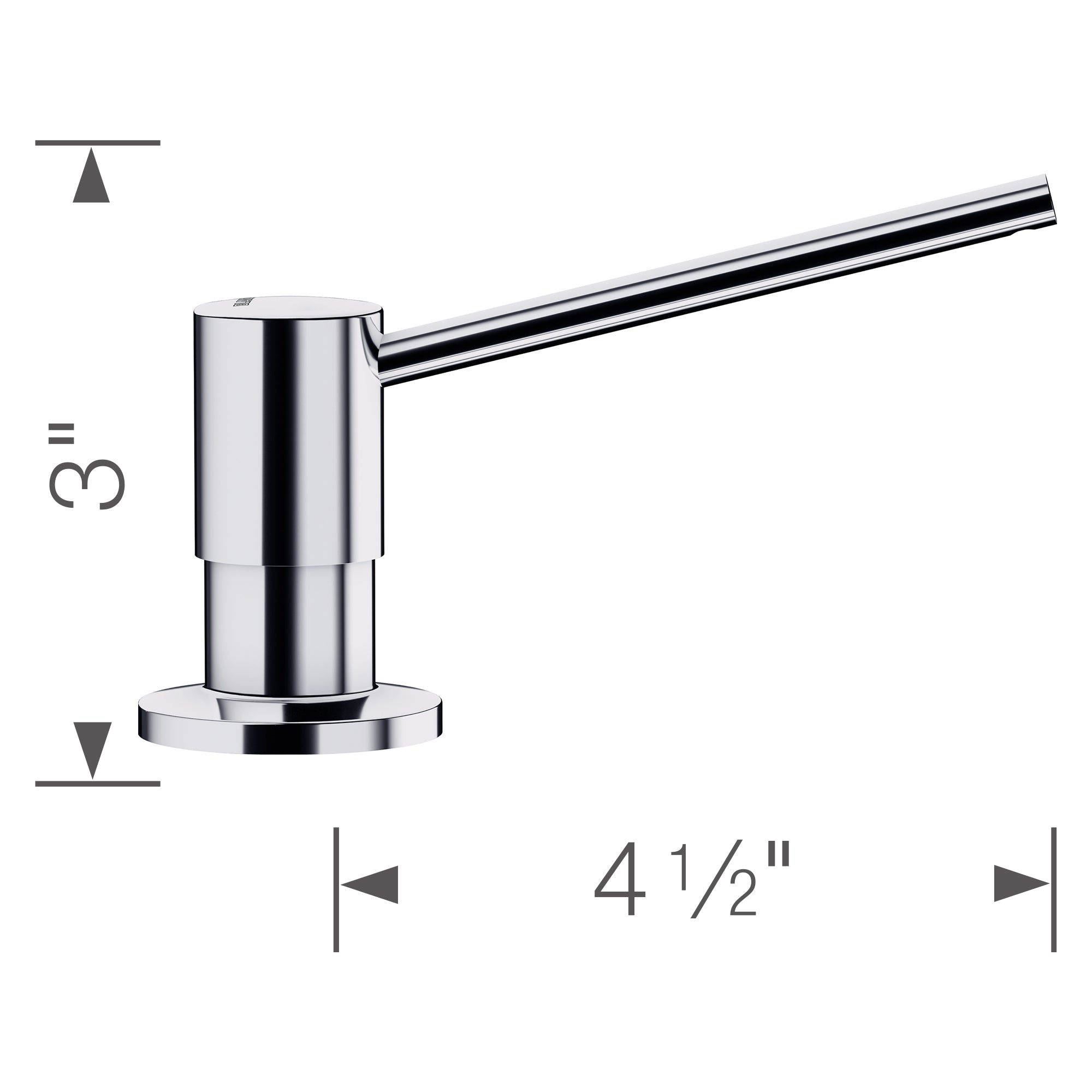Blanco - 400601 - Torre Soap Dispenser - Chrome - Dimension Shot
