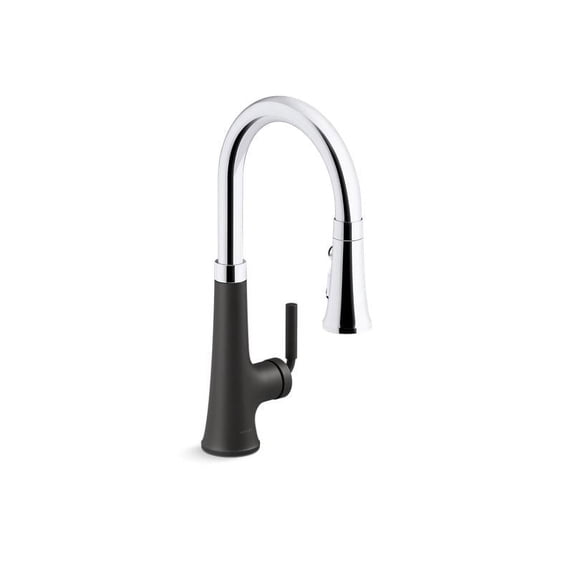 Kohler 23764-CBL Tone pull-down kitchen faucet - Polished Chrome with Matte Black