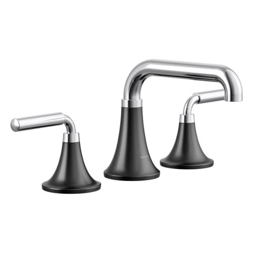 Kohler 27416-4-CBL Tone widespread bathroom faucet - Matte Black with Polished Chrome