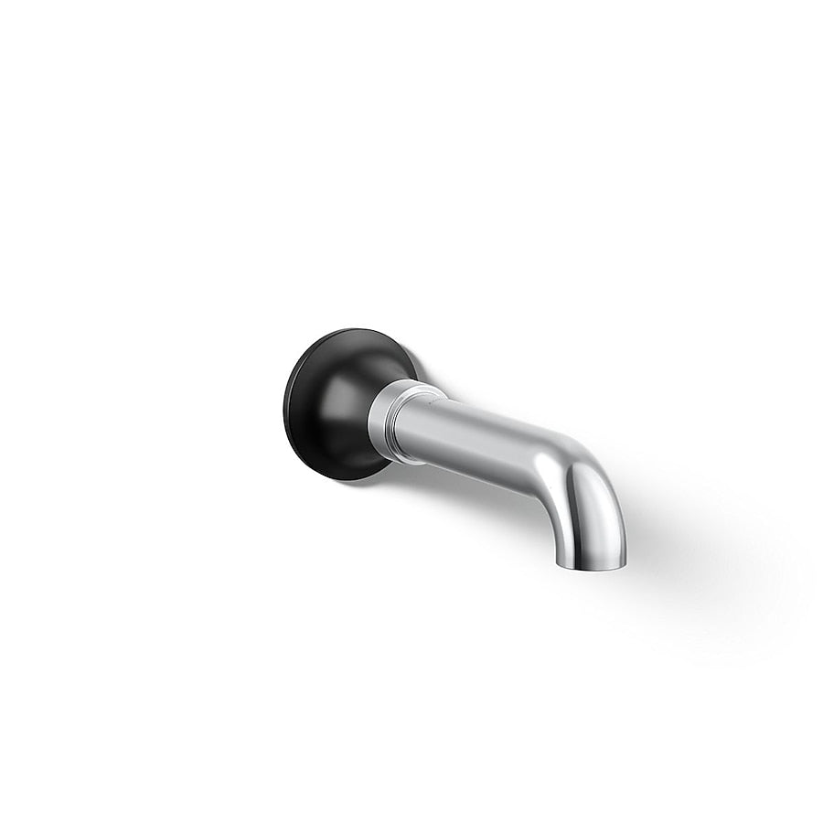 Kohler 27423-CBL Tone wall-mount bath spout - Matte Black with Polished Chrome