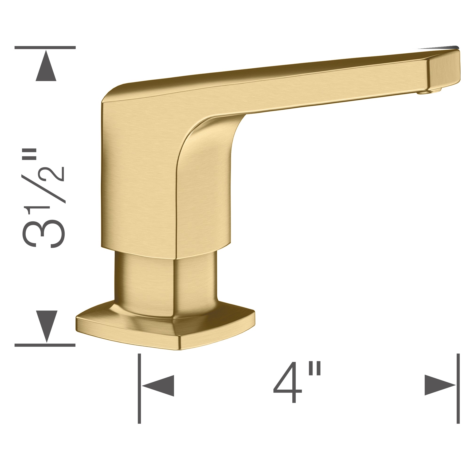Blanco - 442988 - Rivana Soap Dispenser - Satin Gold - Dimension Shot