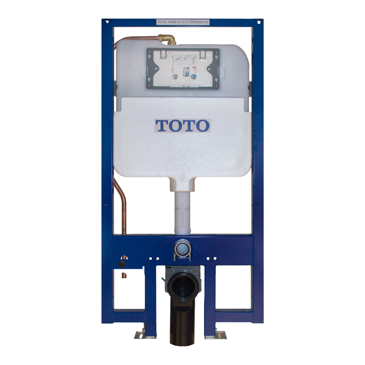 TOTO DuoFit In-Wall Toilet Tank with Dual-Max Dual-Flush 1.28 and 0.9 GPF System with Copper Supply - WT172M