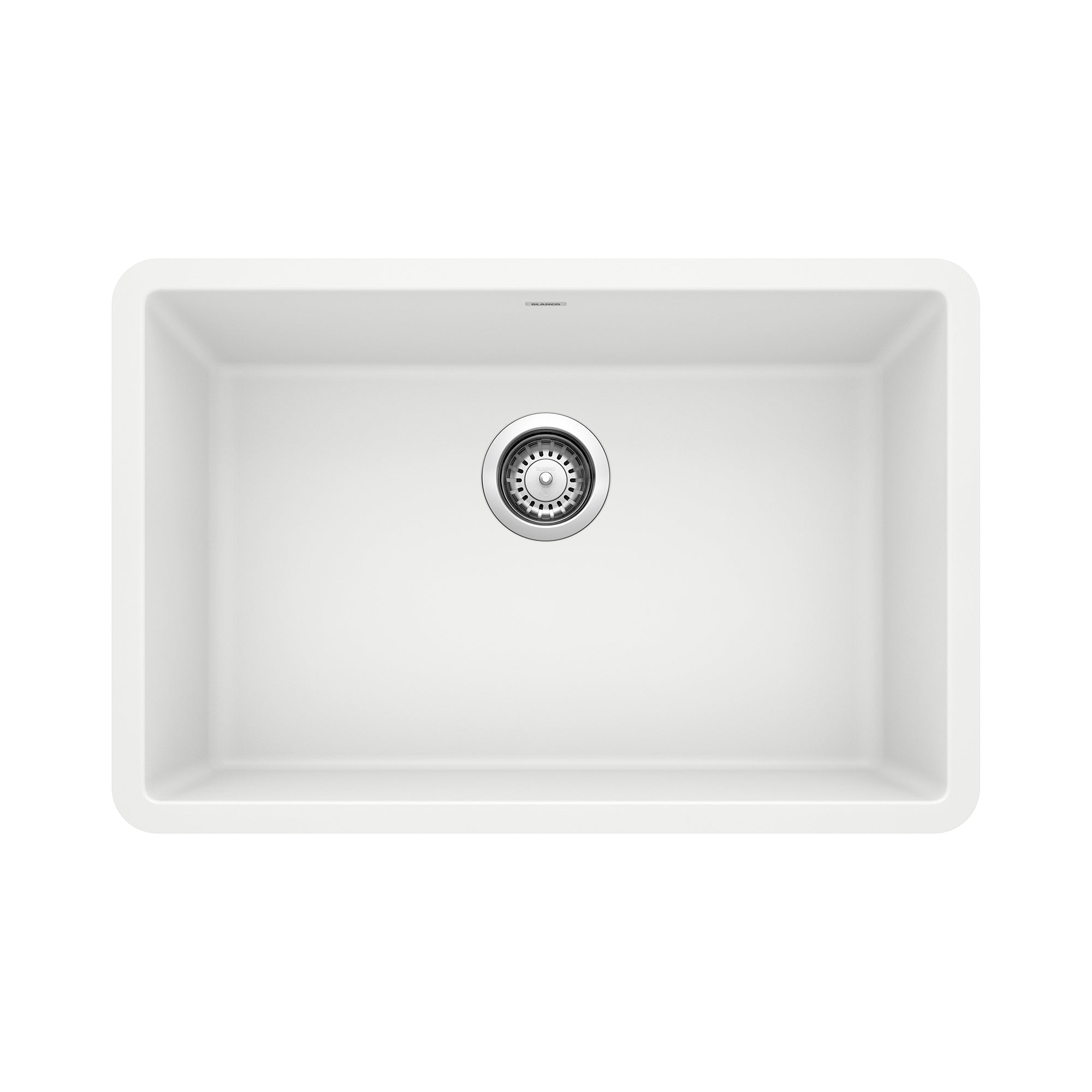 Blanco - 401894 - Precis SILGRANIT 27" Single Bowl Undermount Kitchen Sink - White