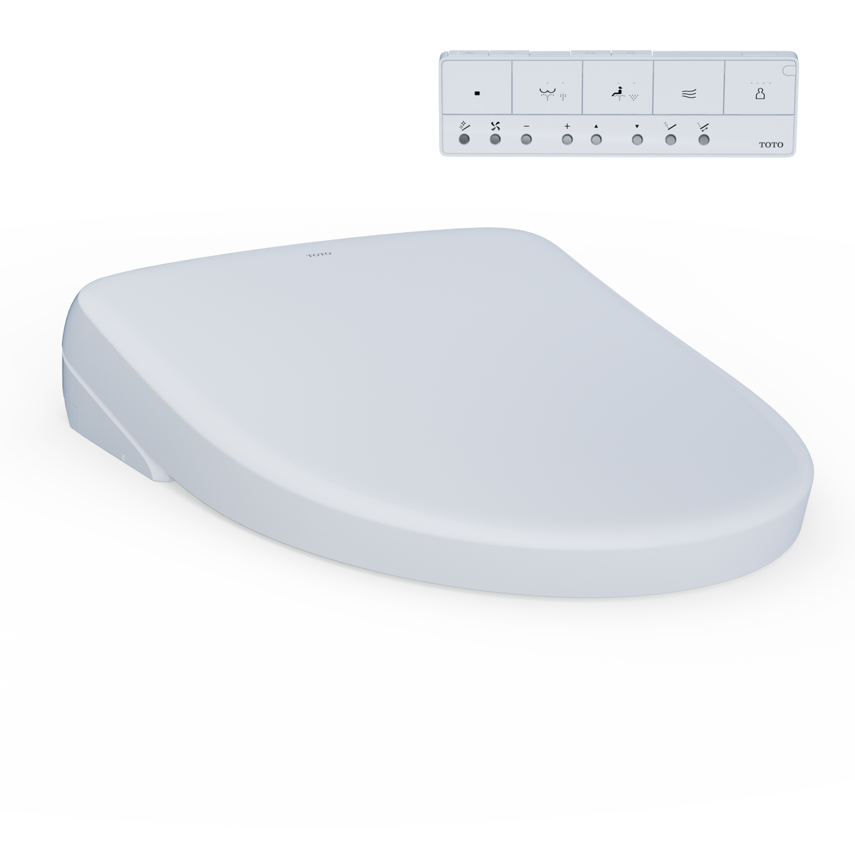 TOTO S7 WASHLET+ Electronic Bidet Toilet Seat with EWATER+ Bowl and Wand Cleaning and Contemporary Lid, Elongated, Cotton White - SW4726AT40#01