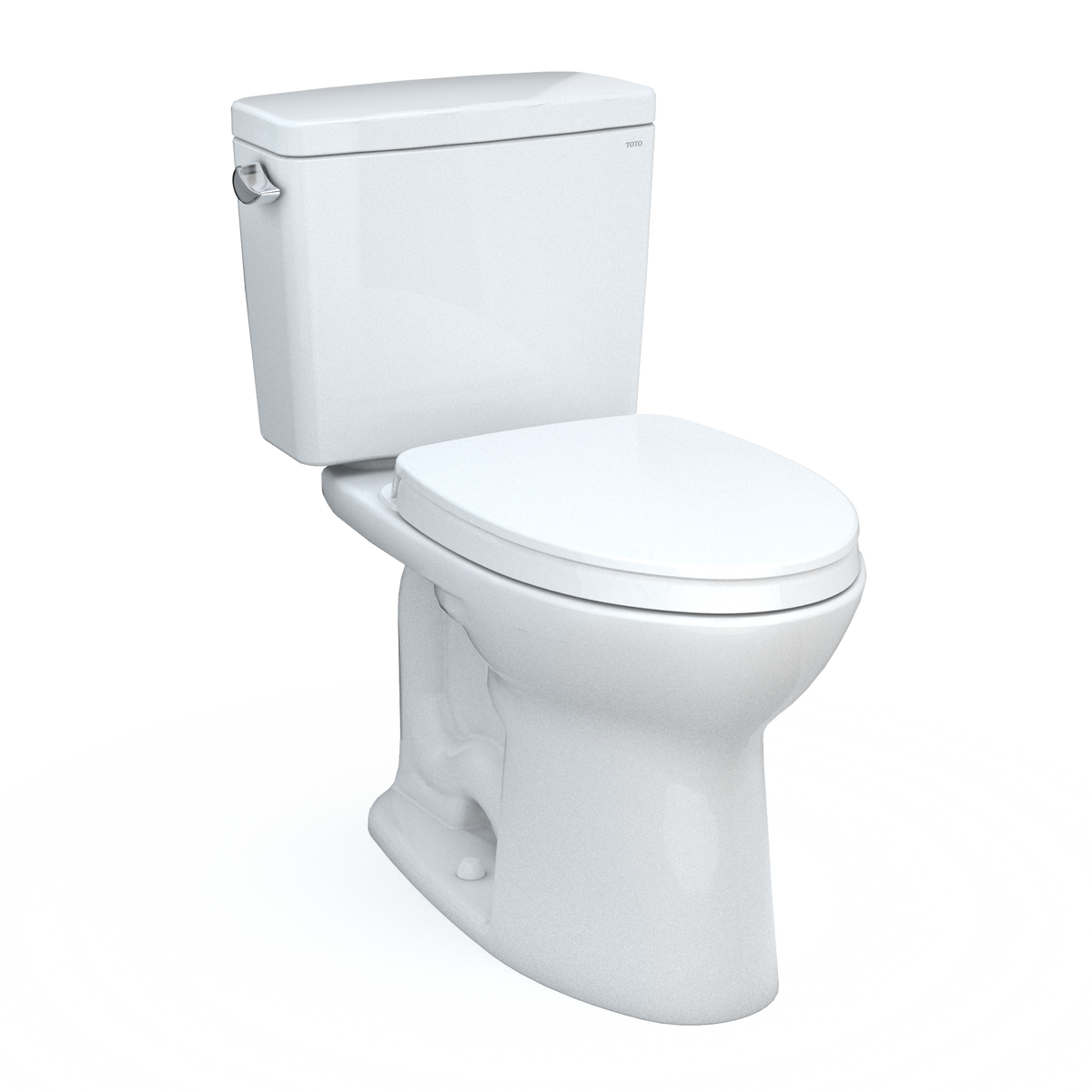 TOTO Drake Two-Piece Elongated 1.6 GPF TORNADO FLUSH Toilet with CEFIONTECT and SoftClose Seat, WASHLET+ Ready, Cotton White - MS776124CSG#01