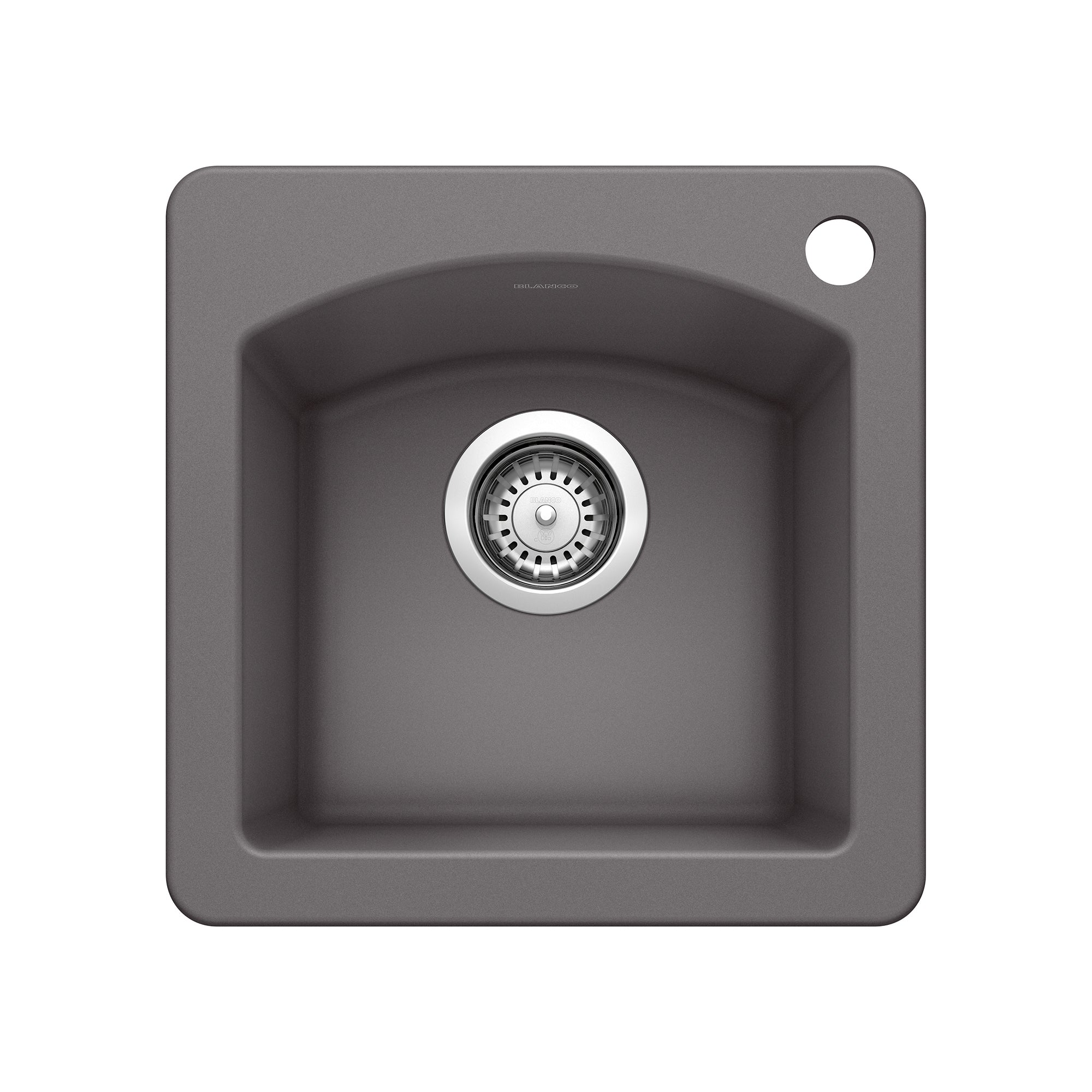 Blanco - 401405 - Diamond SILGRANIT 15" Dual Mount Bar Sink - Cinder