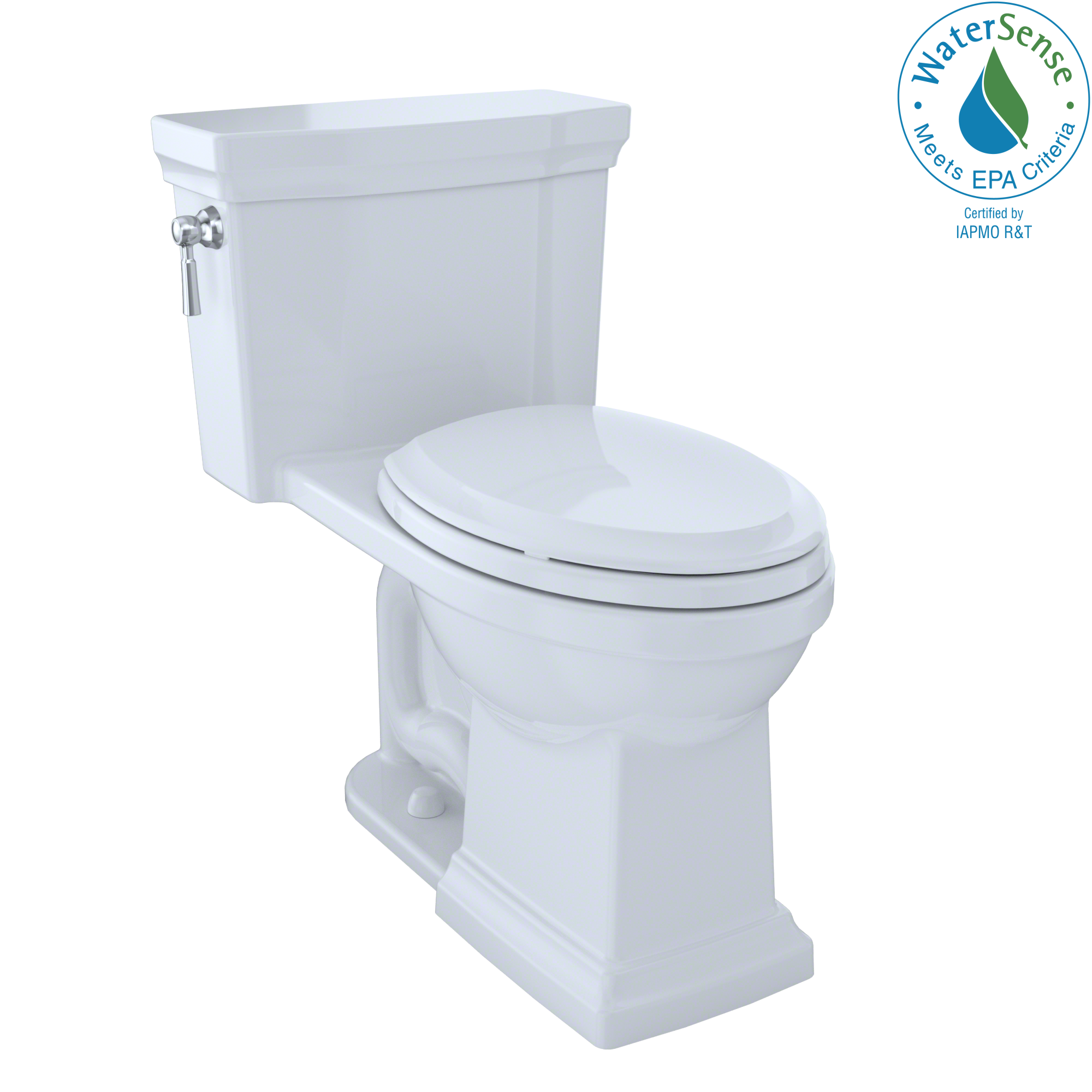 TOTO Promenade II One-Piece Elongated 1.28 GPF Universal Height Toilet with CEFIONTECT, Cotton White - MS814224CEFG#01