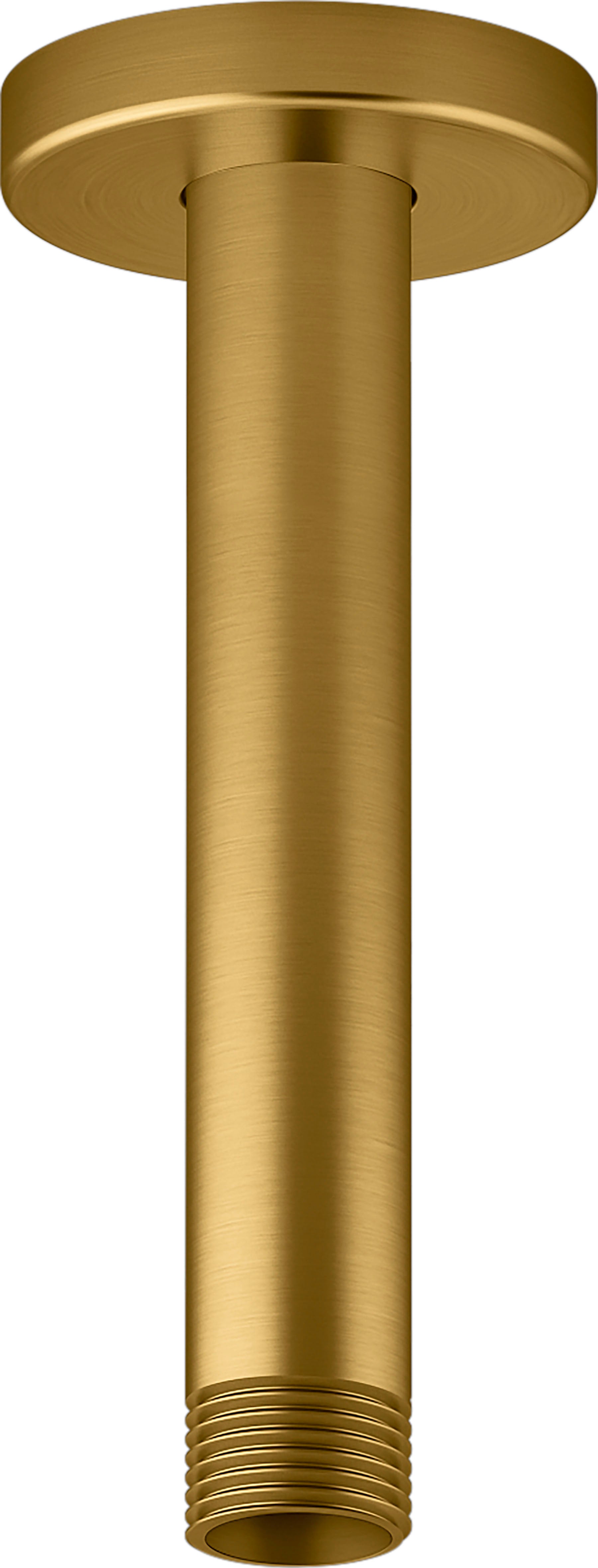 Statement 6" ceiling-mount single-function rainhead arm and flange