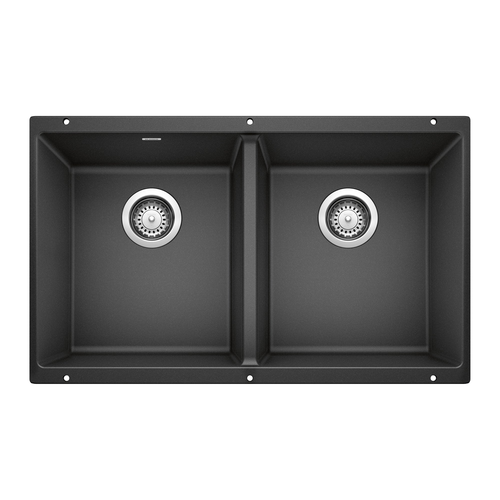 Blanco - 400580 - Precis SILGRANIT 29" 50/50 Double Bowl Undermount Kitchen Sink - Anthracite
