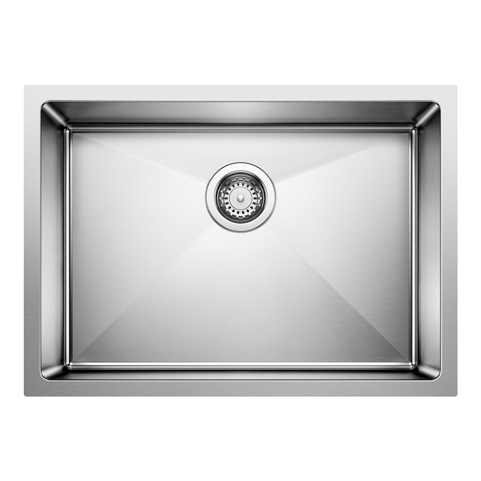 Blanco - 401517 - Quatrus R15 25" Single Bowl Undermount Stainless Steel Kitchen Sink - Satin Polish