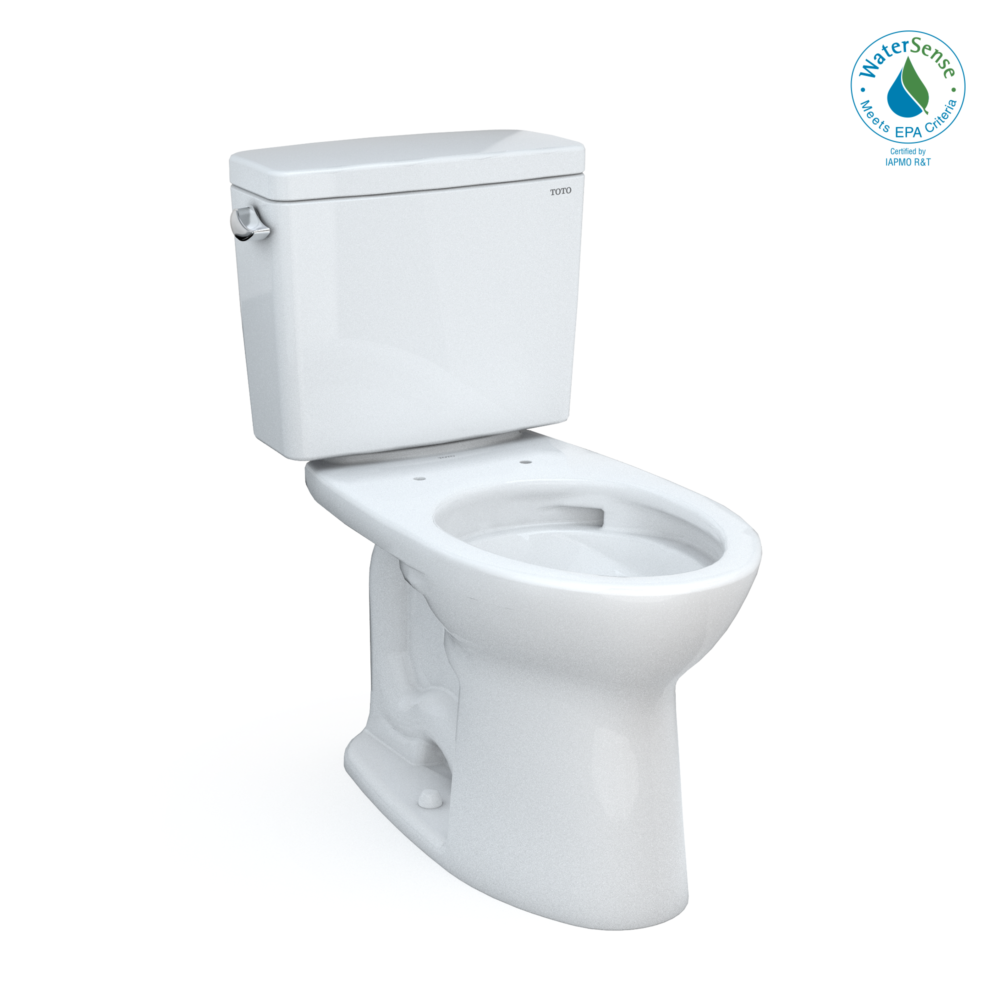 TOTO Drake Two-Piece Elongated 1.28 GPF Universal Height TORNADO FLUSH Toilet with CEFIONTECT and 10 Inch Rough-In, Cotton White - CST776CEFG.10#01