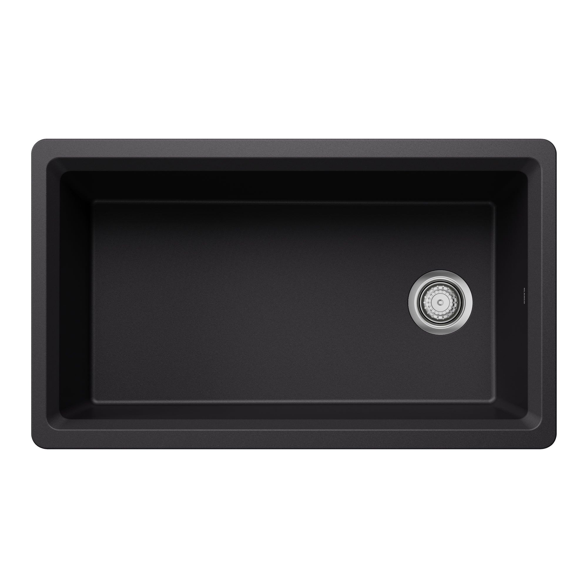 Blanco - 403884 - Inteos SILGRANIT 33" Single Bowl Reversible Undermount Workstation Kitchen Sink - Coal Black - Beauty Shot 2
