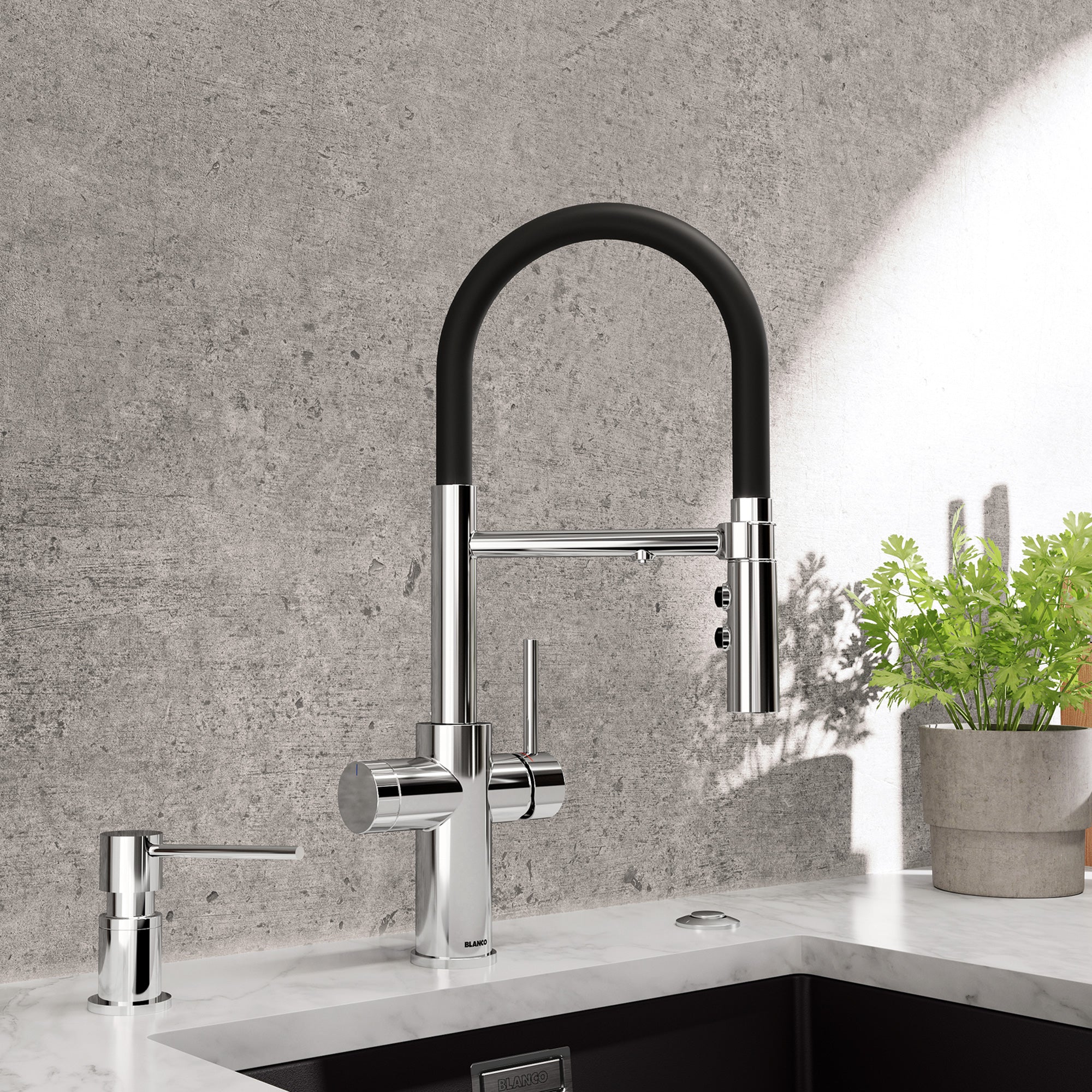 Blanco - 402298 - Lato Soap Dispenser - Chrome - Beauty Shot 2