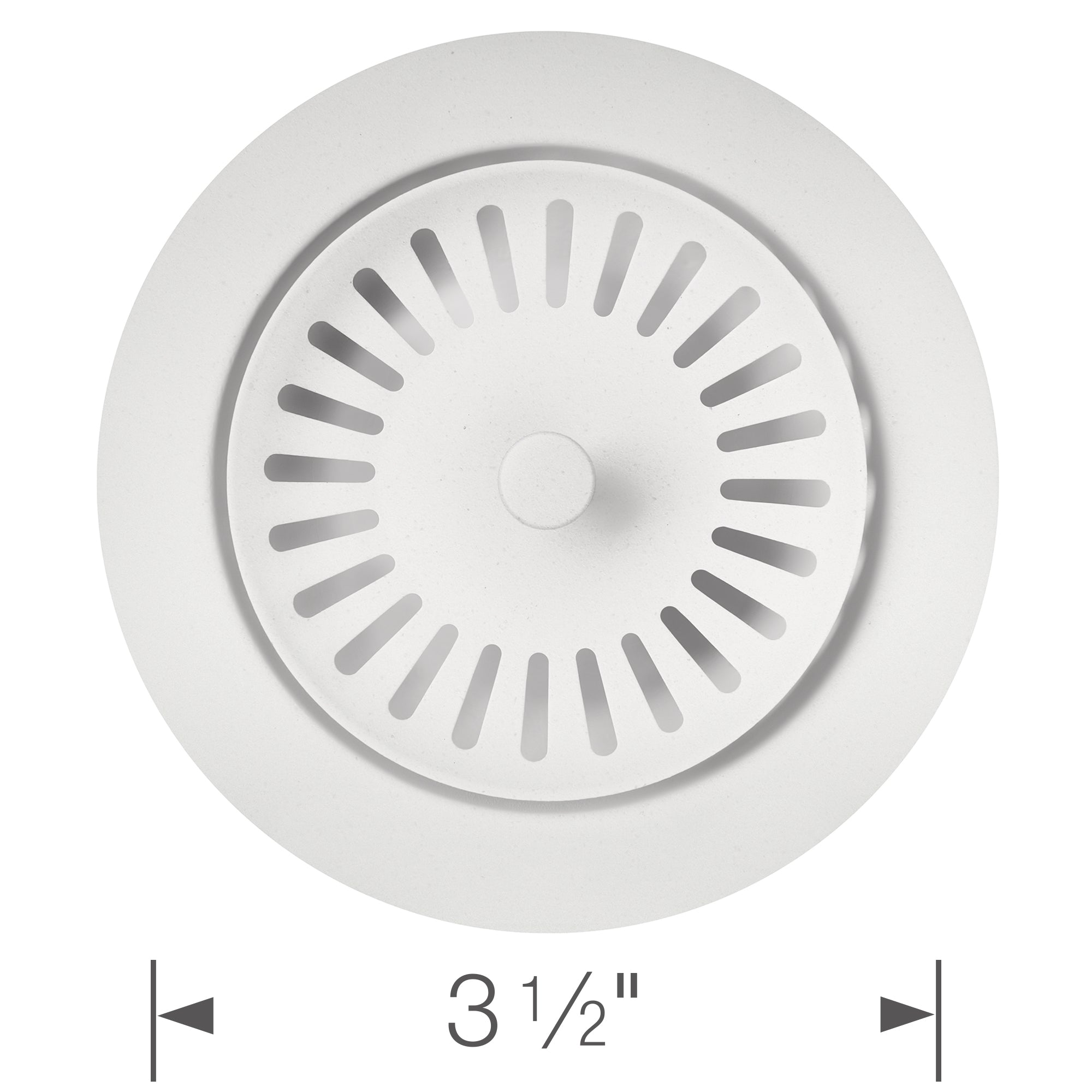 Blanco - 240328 - Color-Coordinated Metal Disposal Flange - White - Dimension Shot