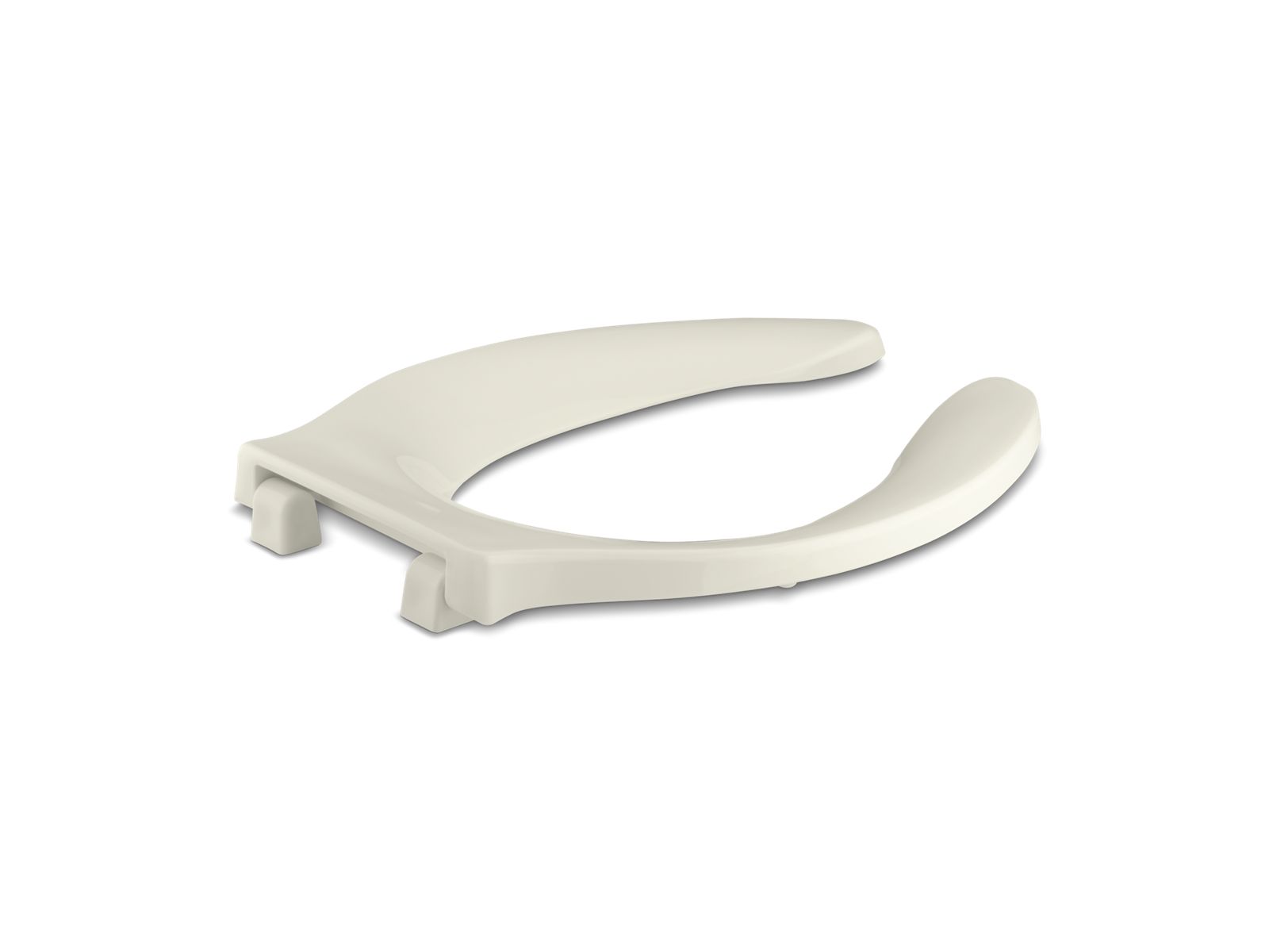 Stronghold Elongated toilet seat with integrated handle and check hinge
