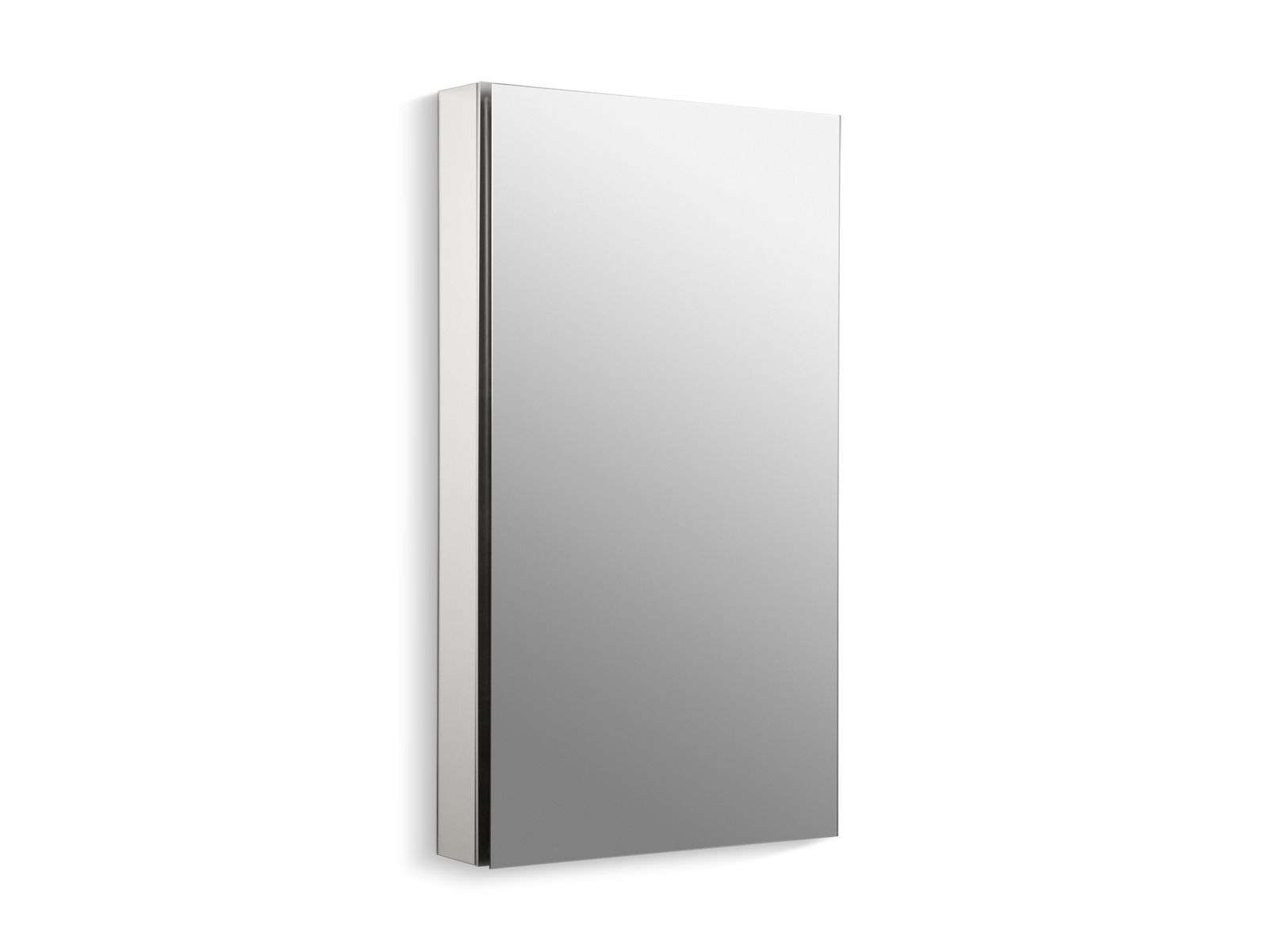 Kohler 2918-PG-SAA Catalan 20-1/8" W x 36-1/8" H aluminum single-door medicine cabinet with 107 degree hinge