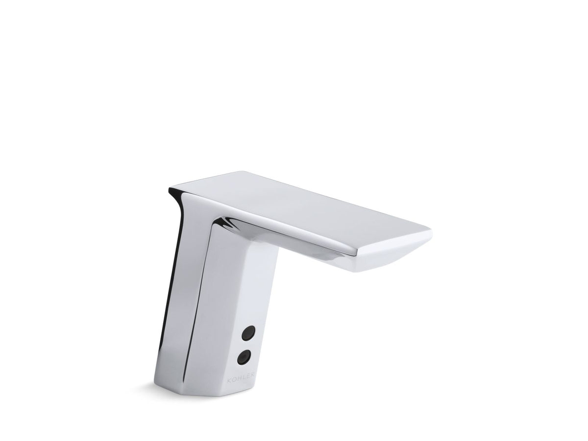 Kohler 13467-CP Geometric Touchless single-hole lavatory faucet with Insight sensor technology, DC-powered, 0.5 gpm