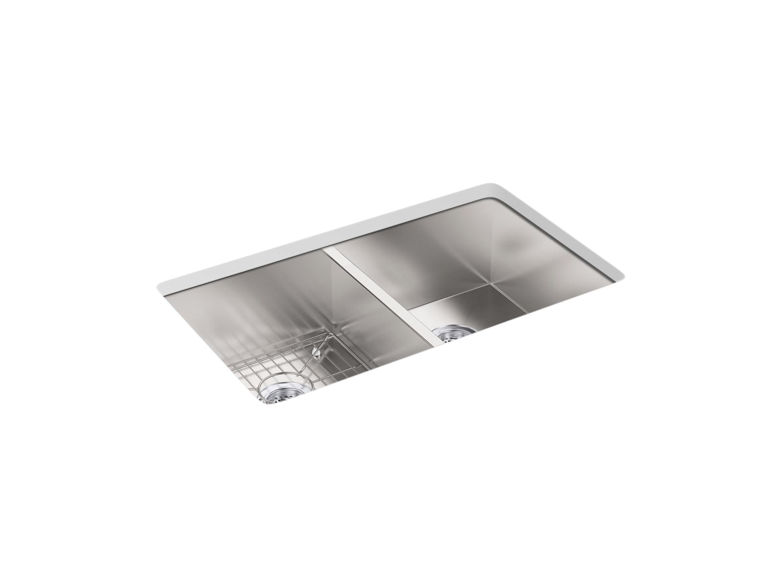 Vault 33" top-/undermount double-bowl kitchen sink