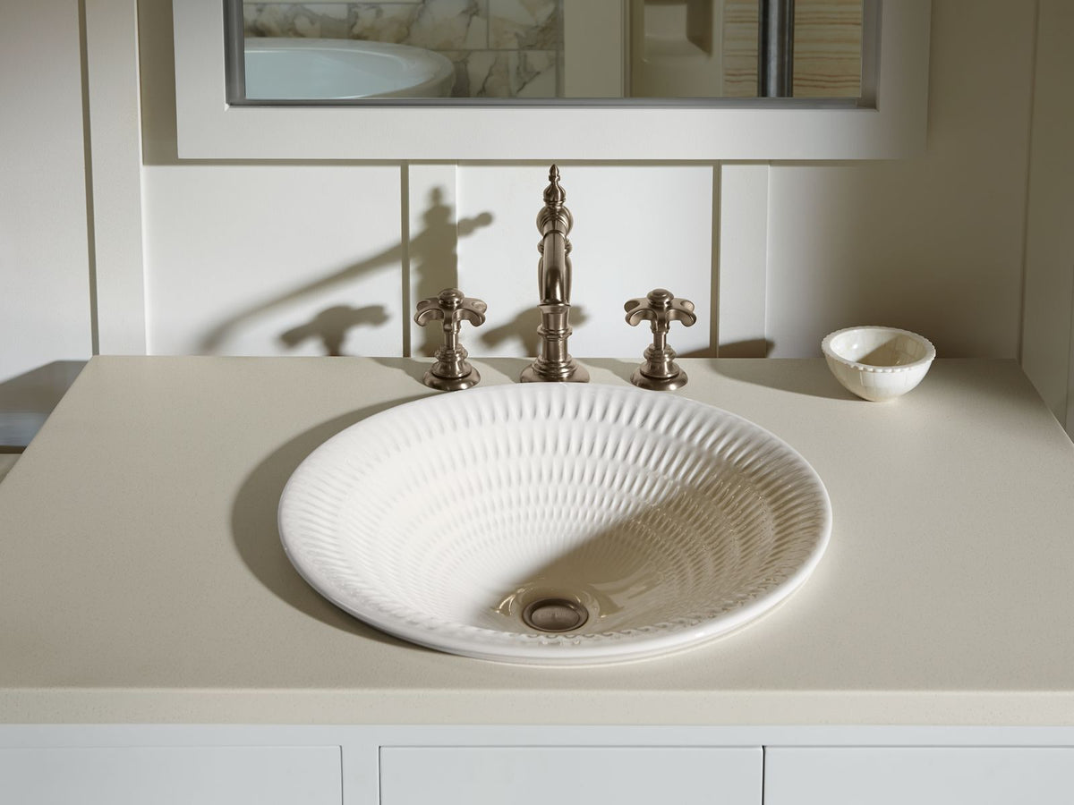Kohler 17890-RL-K8 Derring Carillon 17-3/4" round drop-in bathroom sink, no overflow