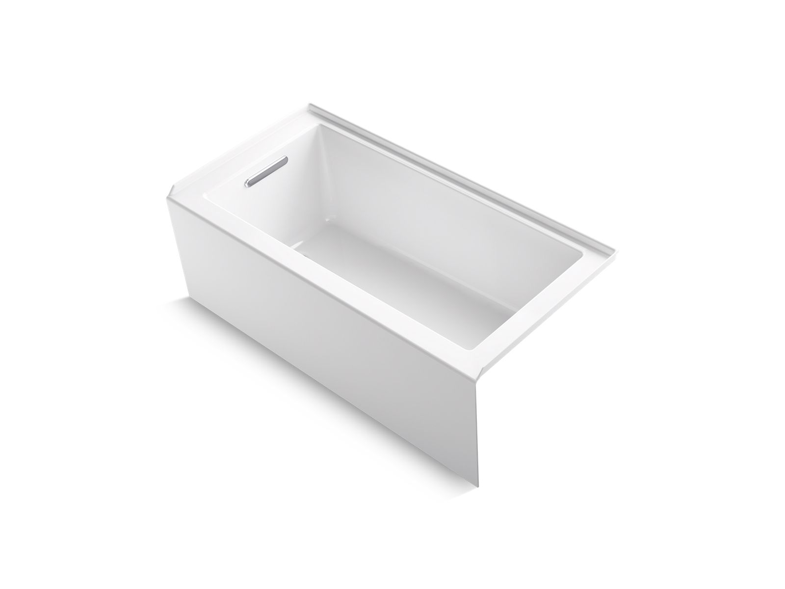 Underscore 60" x 30" alcove bath with integral apron, integral flange, and left-hand drain