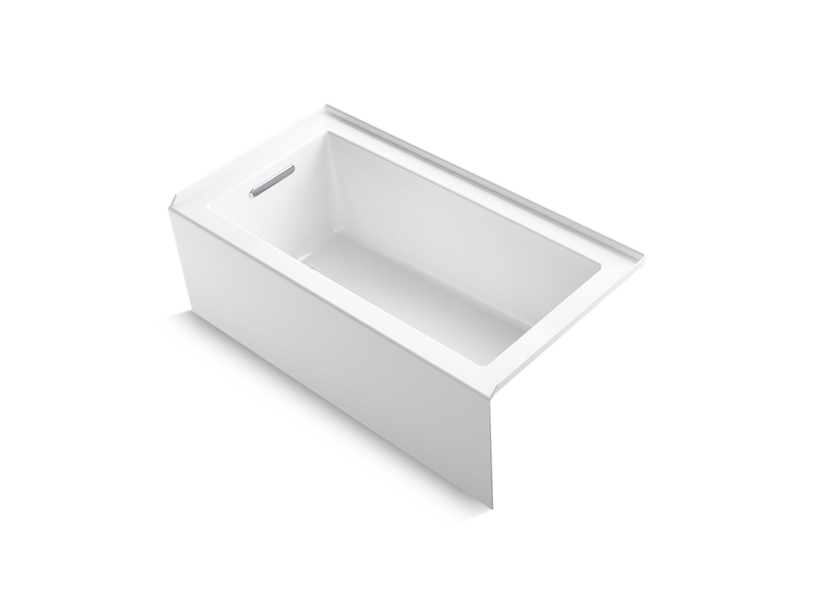 Underscore 60" x 32" alcove bath with integral apron, integral flange, and left-hand drain