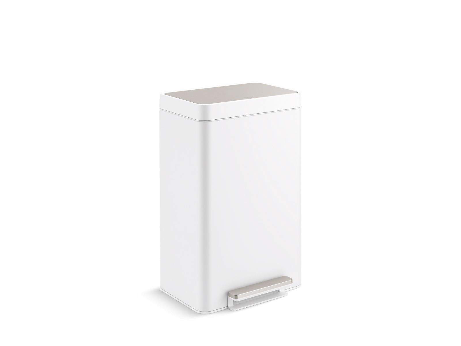 Dual-compartment step trash can
