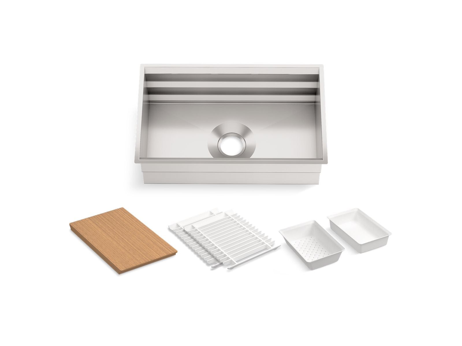 Prolific 29" undermount single-bowl workstation kitchen sink
